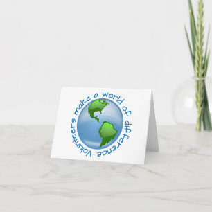 Volunteers Make a World of Difference Card
