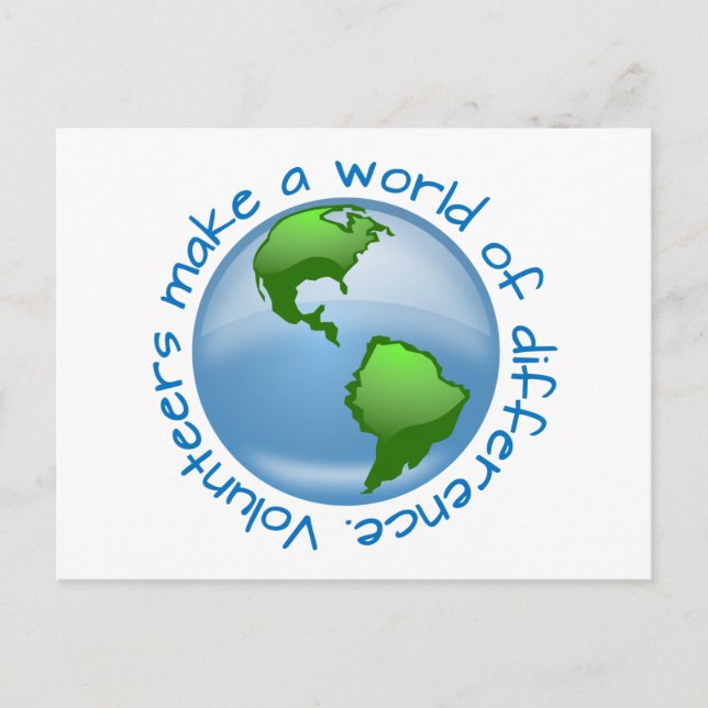Volunteers Make a World of Difference Postcard (Front)