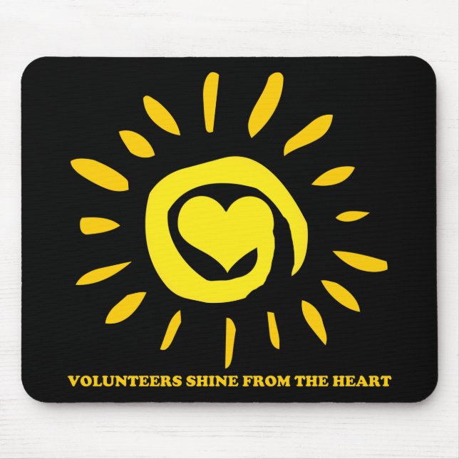 Volunteers shine from the heart light up the world mouse pad (Front)