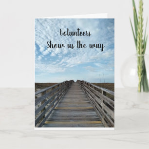 Volunteers Show the Way Beach Boardwalk Card