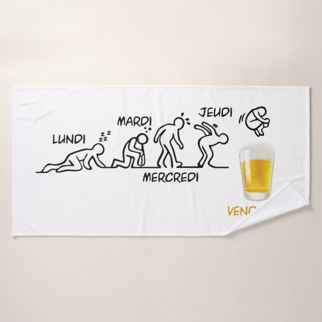 Volution de la bière (Serviette de bain)