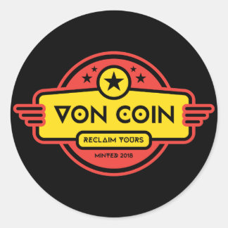 Von Coin Reindeer Classic Round Sticker