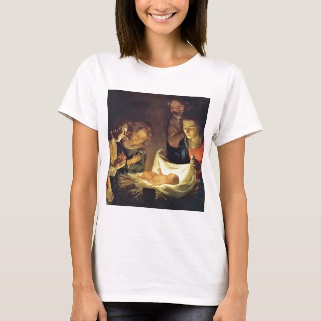 von Honthorst's Adoring Shepherds T-Shirt (Front)