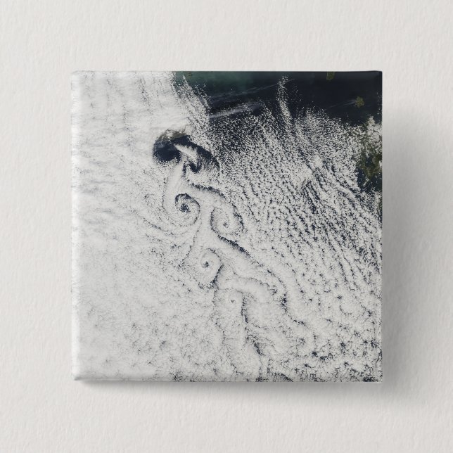 Von Karmann cloud vortices 2 Inch Square Button (Front)