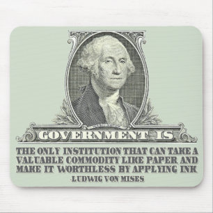 Von Mises on Paper Money Mouse Pad