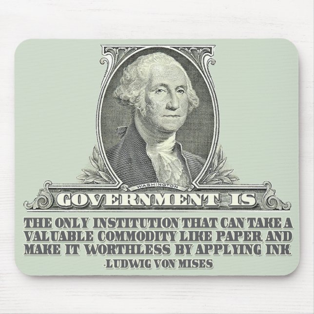 Von Mises on Paper Money Mouse Pad (Front)