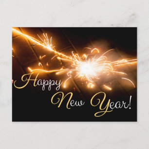 Von Silvester bis Neujahr: Happy New Year! Postcard