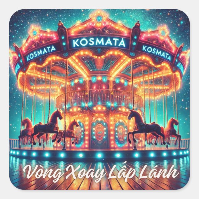 Vòng Xoay Lấp Lánh - Aufkleber Square Sticker (Front)