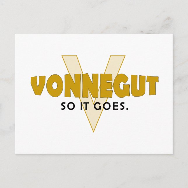 Vonnegut So It Goes Postcard (Front)