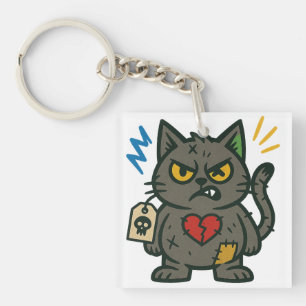 Voodoo Cat – Grumpy Charm Keychain