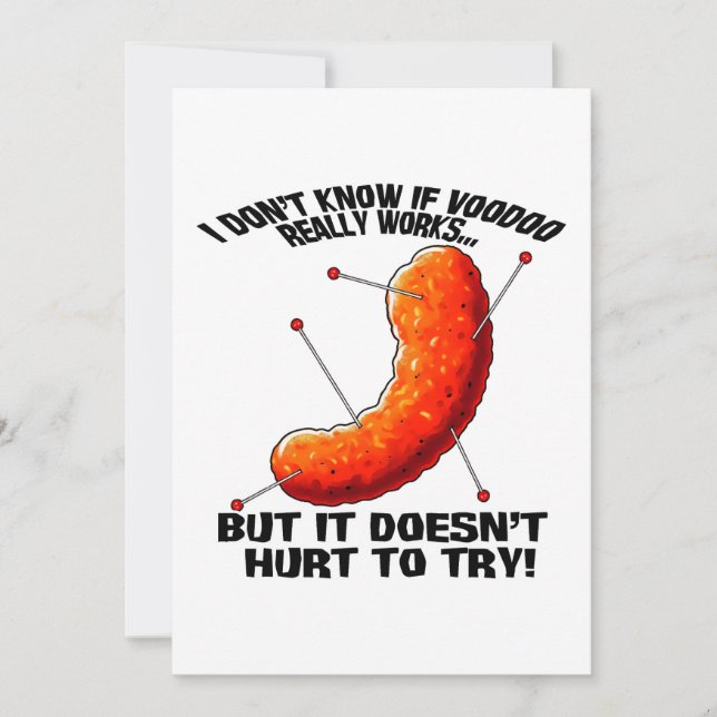 Voodoo Cheese Puff - Anti Trump Joke Invitation (Front)
