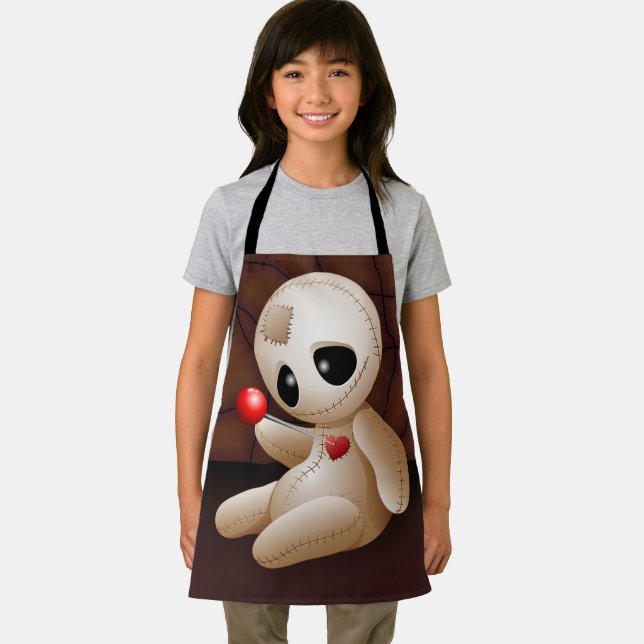Voodoo Doll Cartoon in Love Apron (Insitu)