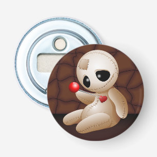 Voodoo Doll Cartoon in Love Bottle Opener