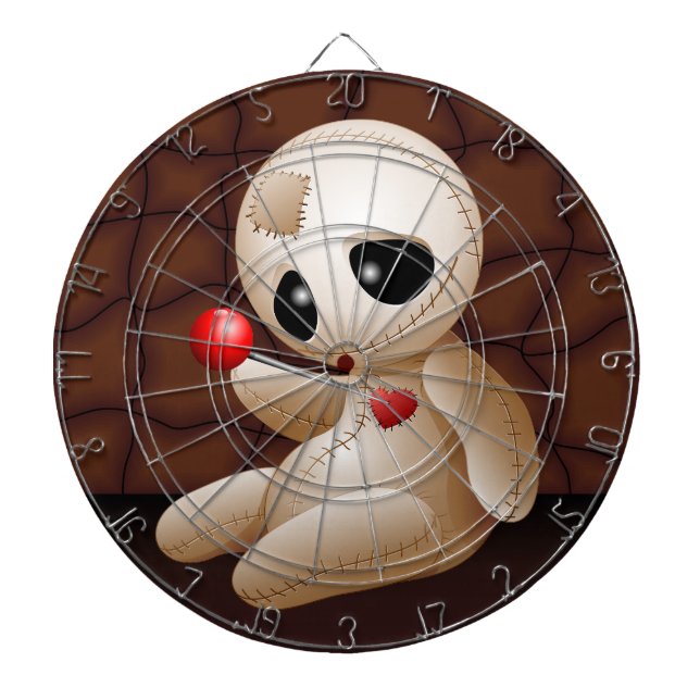 Voodoo Doll Cartoon in Love Dartboard (Front)