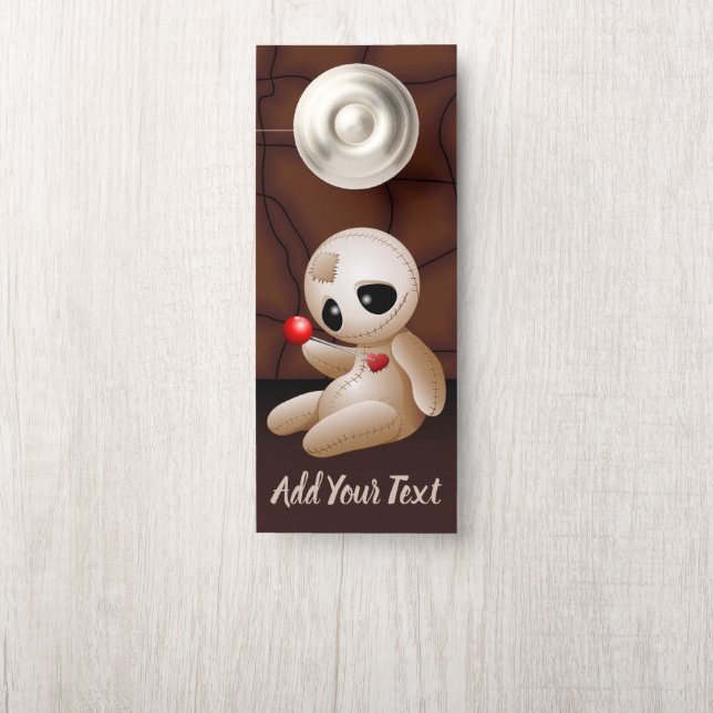 Voodoo Doll Cartoon in Love Door Hanger (On Knob)