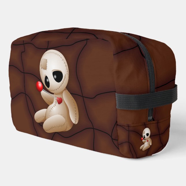 Voodoo Doll Cartoon in Love Dopp Kit (Left Corner)