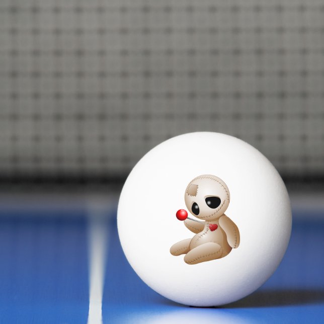 Voodoo Doll Cartoon in Love Ping Pong Ball (Net)