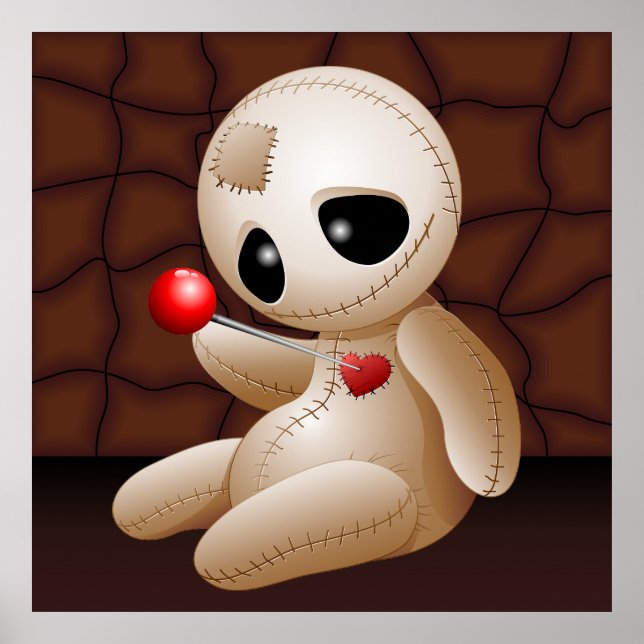 Voodoo Doll Cartoon in Love Poster (Front)