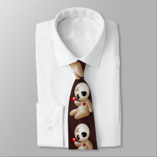 Voodoo Doll Cartoon in Love Tie