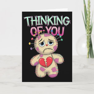 Voodoo-doll Cute Dark Humour Love Sarcasm Hex _2 Card