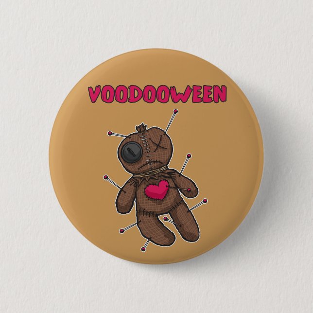 Voodoo Doll - Halloween Toy 2 Inch Round Button (Front)