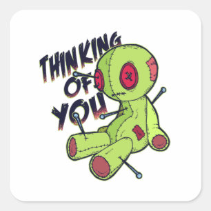 Voodoo Doll Square Sticker