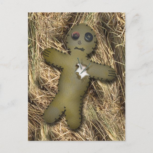Voodoo Doll /straw PostCard (Front)