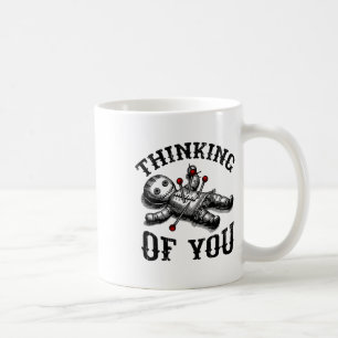 Voodoo Doll Thinking Of You Funny Goth Halloween C Coffee Mug