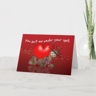 Voodoo Doll Valentine's Day Card, You Put Me Under Holiday Card