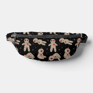 Voodoo Dolls Black Halloween Horror Patterned Fanny Pack