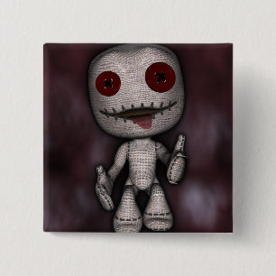 Voodoo Dolly 2 Inch Square Button