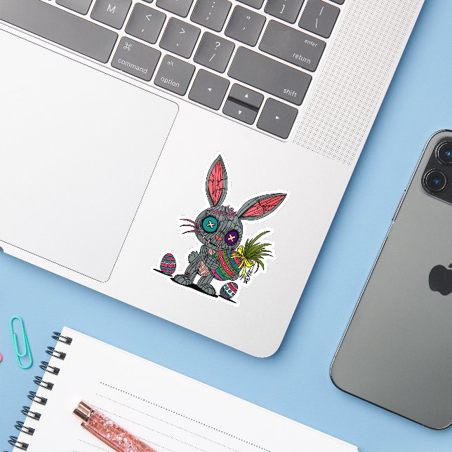 Voodoo Easter Bunny (Laptop w/ iPhone)