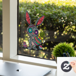 Voodoo Easter Bunny Window Cling
