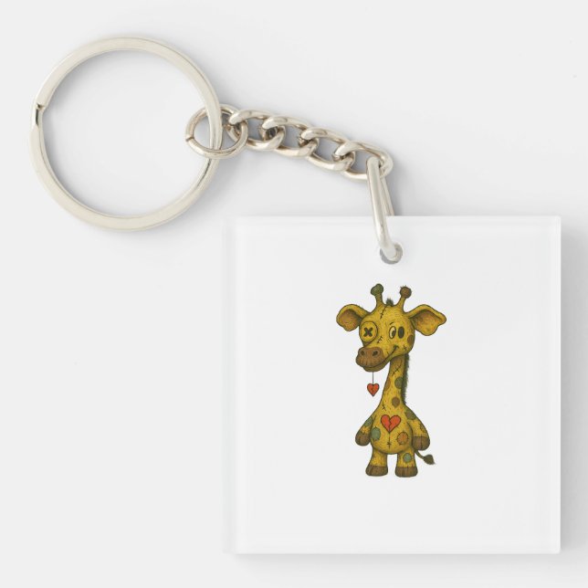 Voodoo Giraffe Tee – Heartfelt Heights Keychain (Front)