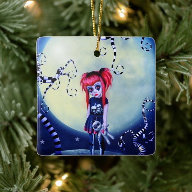 Voodoo Halloween Ceramic Ornament (Tree)