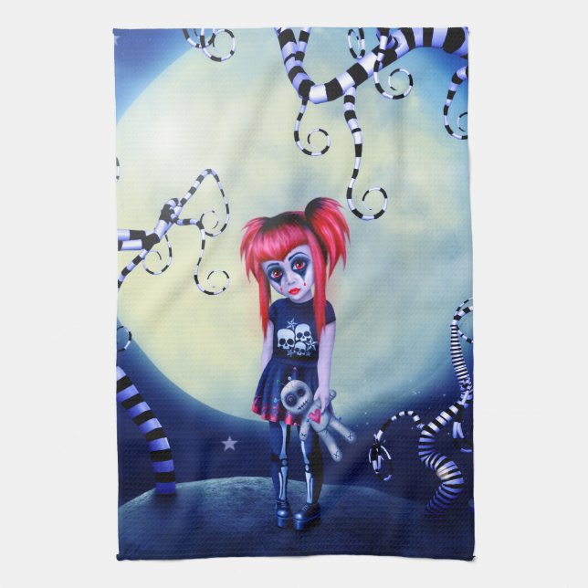 Voodoo Halloween Kitchen Towel (Vertical)