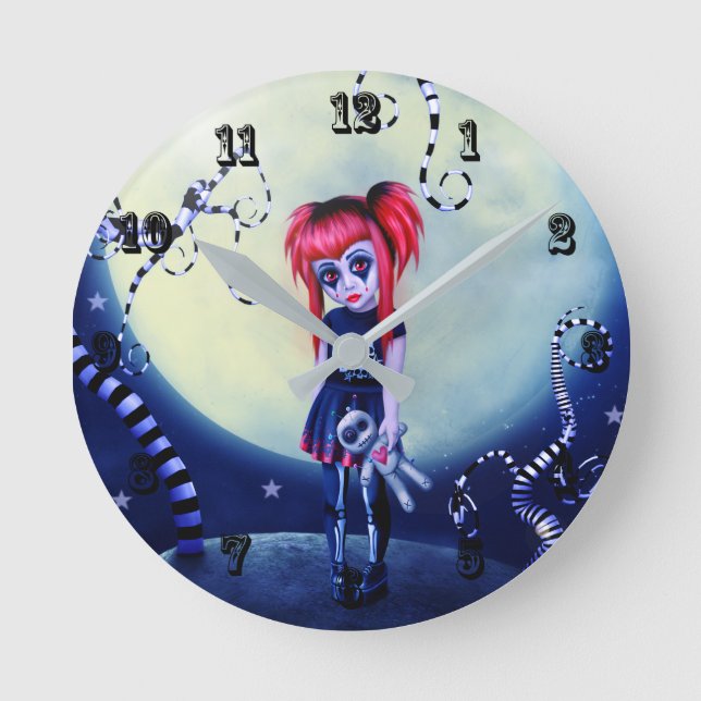 Voodoo Halloween Round Clock (Front)