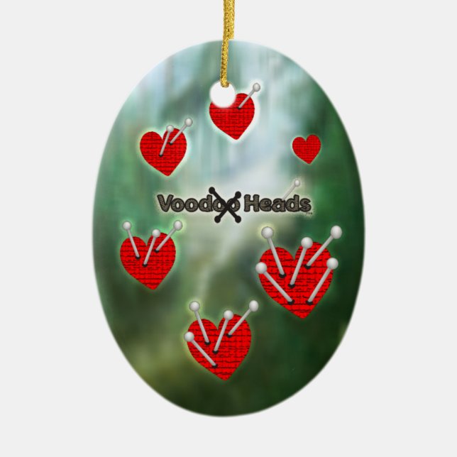 Voodoo Heads ~ Swamp Ceramic Ornament (Front)