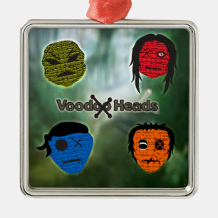 Voodoo Heads ~ Swamp Metal Ornament