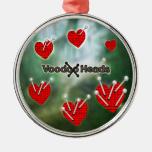 Voodoo Heads ~ Swamp Metal Ornament