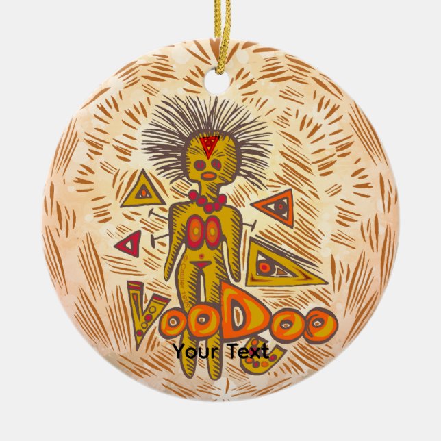 Voodoo Heart  Ceramic Ornament (Front)