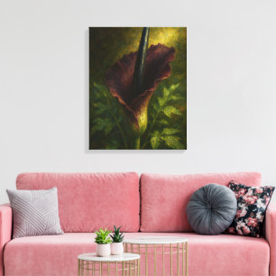 Voodoo Lily: Toxic Elegance Impressionist Art Canvas Print