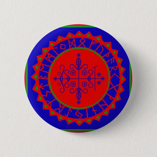 VooDoo Magik - Papa Legba 2 Inch Round Button (Front)