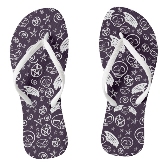 "Voodoo" Pattern Flip Flops (Footbed)