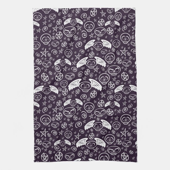 "Voodoo" Pattern Kitchen Towel (Vertical)