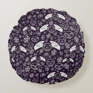 "Voodoo" Pattern Round Pillow