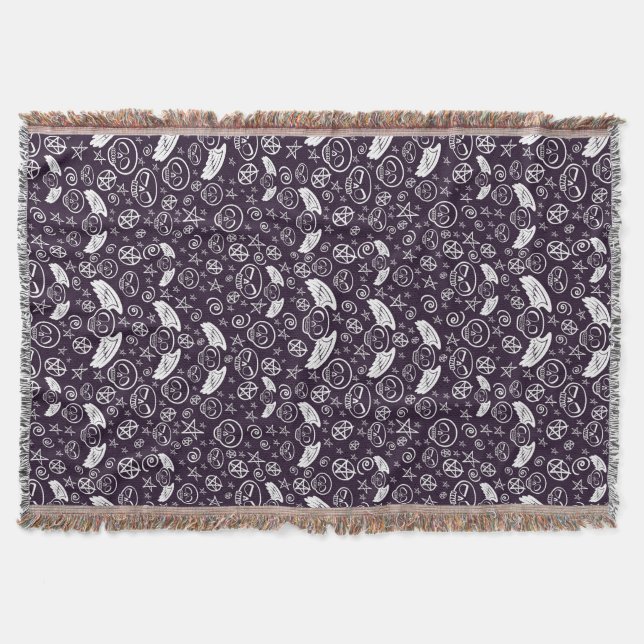 "Voodoo" Pattern Throw Blanket (Front)