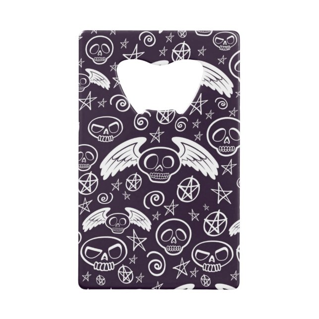 "Voodoo" Pattern Wallet Bottle Opener (Front)