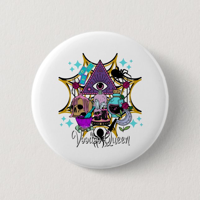 Voodoo Queen 2 Inch Round Button (Front)