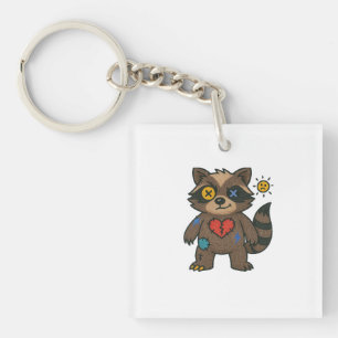 Voodoo Raccoon Tee — Mischief Patched Up Keychain